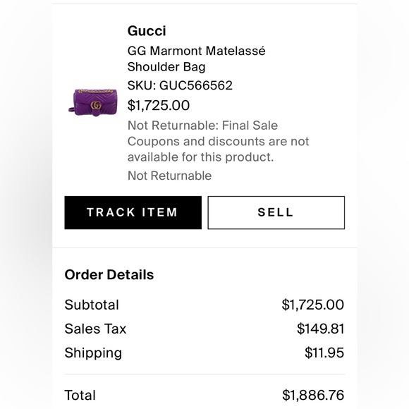 Gucci Marmont Matelassé Purple Shoulder Bag - Picture 3 of 11